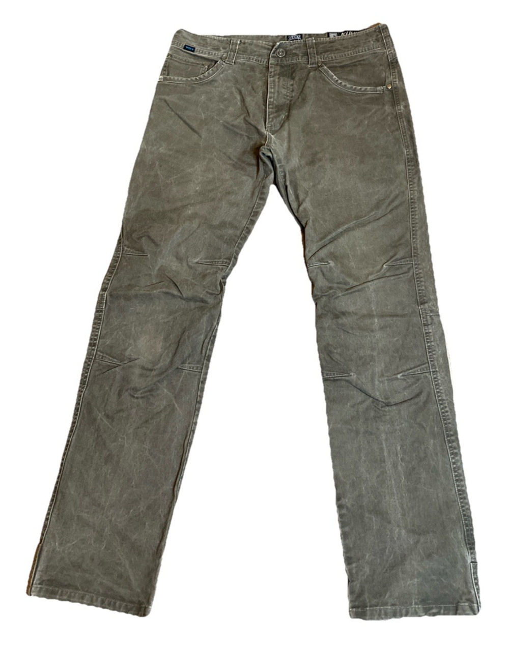 Kuhl Rydr Lean Pants Mens 33x32 Brown Heavy Canvas Vintage Patina Dye Gorpcore
